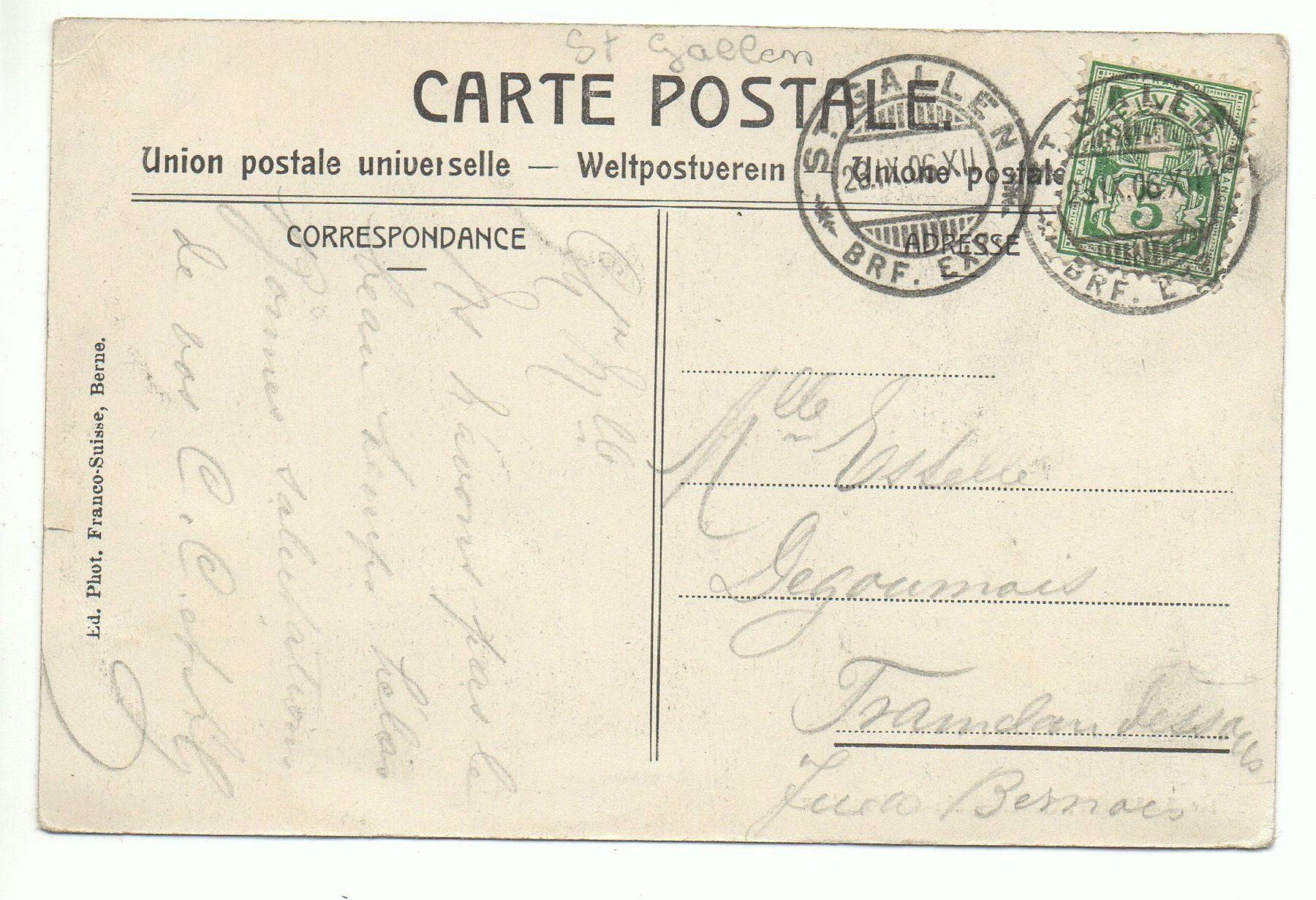 Cartes postales: ST. GALLEN Gallusplatz – D'occasion à Jona par philajona 1
