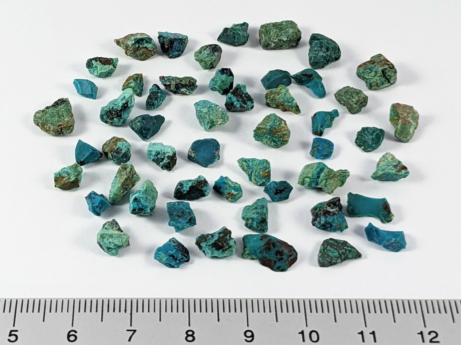 Mineralien & Heilsteine: Chrysokoll Rohsplitter 5 bis 10mm, 6.6 Gramm – Neu und originalverpackt aus Meilen von StoneGarden