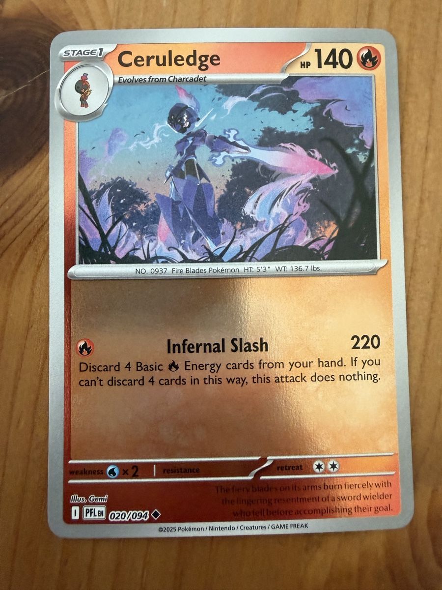 Pokémon Carte collezionabili: Ceruledge (PFL020) – Nuovo (secondo la descrizione) da Vevey venduto da Matx