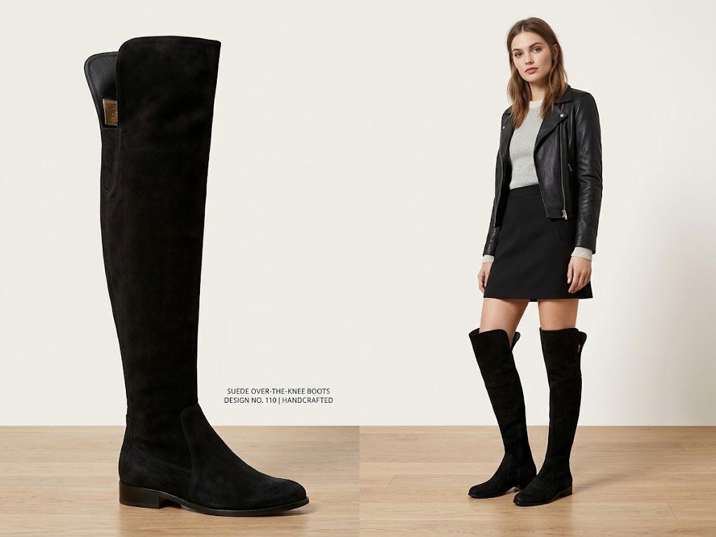 Scarpe da donna: Schwarze Overknee Stiefel Wildleder – Usato da Horgen venduto da Amanda30