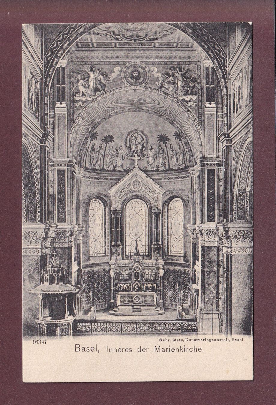 Ansichtskarten: BASEL - Marienkirche – Gebraucht aus Pully von nicecards