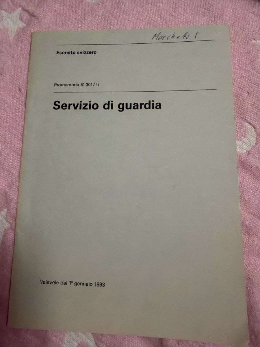 Livres: Servizio di guardia – D'occasion à monte carasso par Chanel82