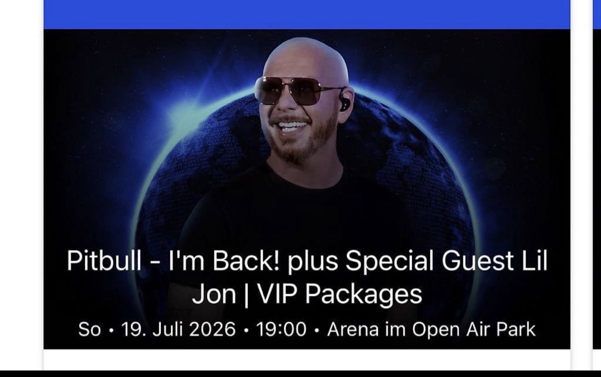 Tickets: 2 Konzert Tickets für Pitbull – Neu und originalverpackt aus Emmenbrücke von jan_2cxf