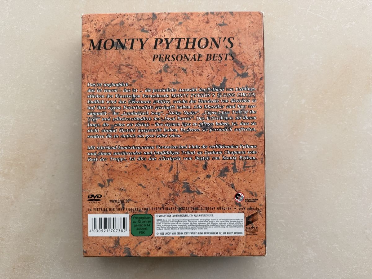Tutti i DVDs: DVD - Monty Python's Personal Best – Usato da St. Niklausen OW venduto da roc2554 1