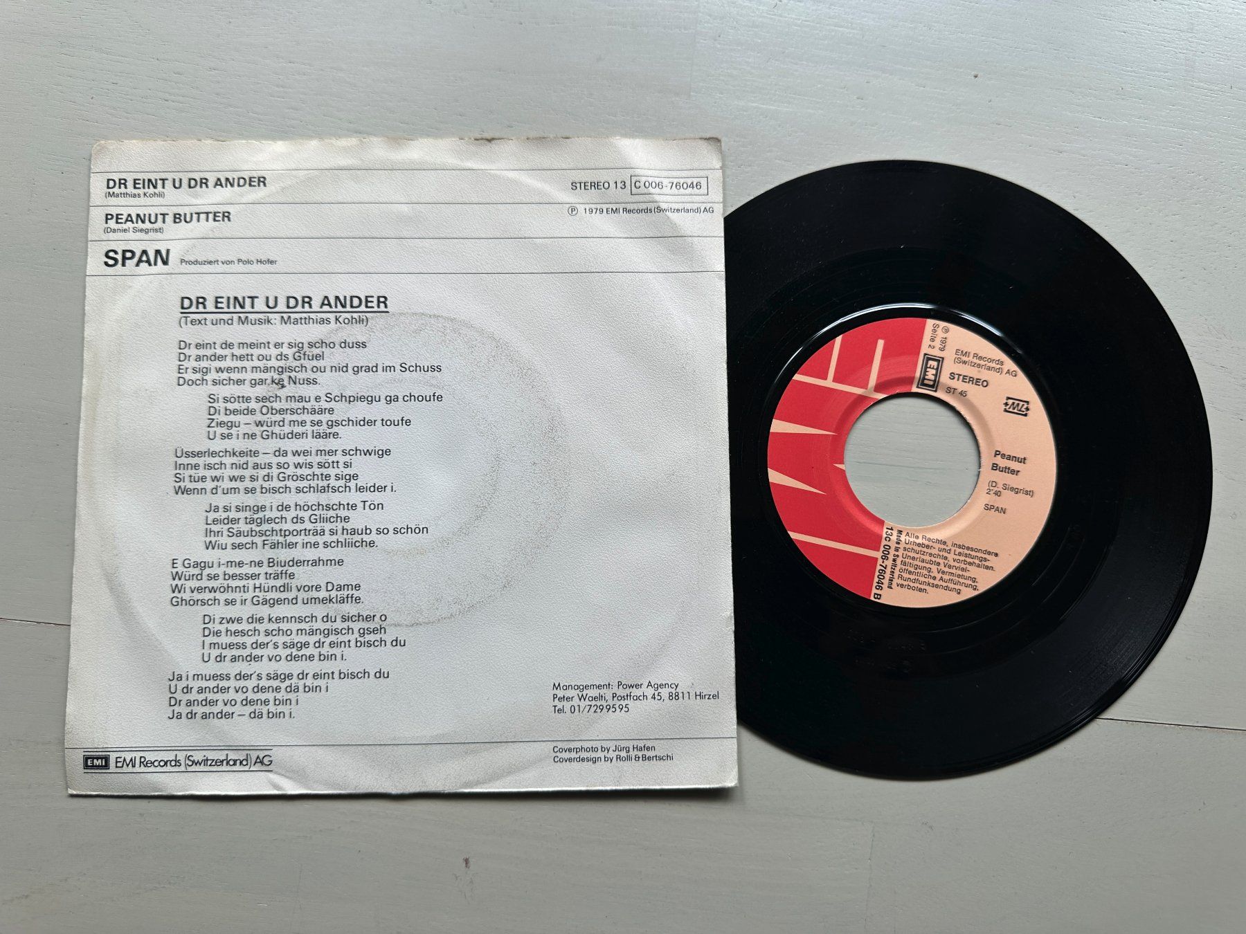 Dischi in vinile: SPAN rare Dr eint u dr ander Single Kult Berner Rock SWISS – Usato da Basel venduto da Partridge 1