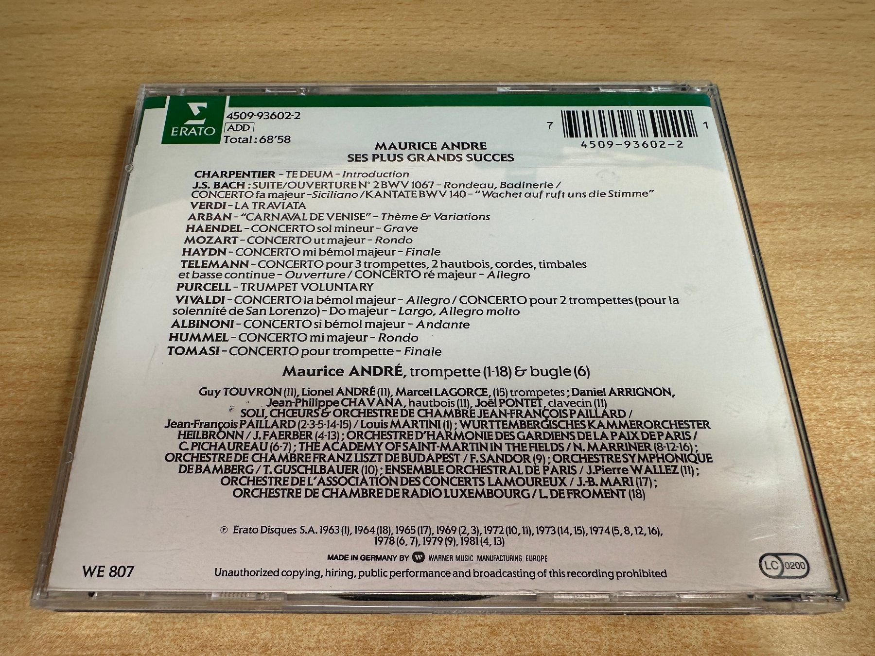 CD: P9 Maurice André – Ses Plus Grands Succès – Usato da Rikon im Tösstal venduto da Alpenmutz 1