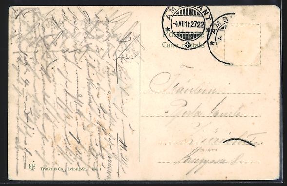 Cartes postales: AK Schaffhausen, Post mit Bahnhof, 1911 – D'occasion à Berlin par bartko-reher 1