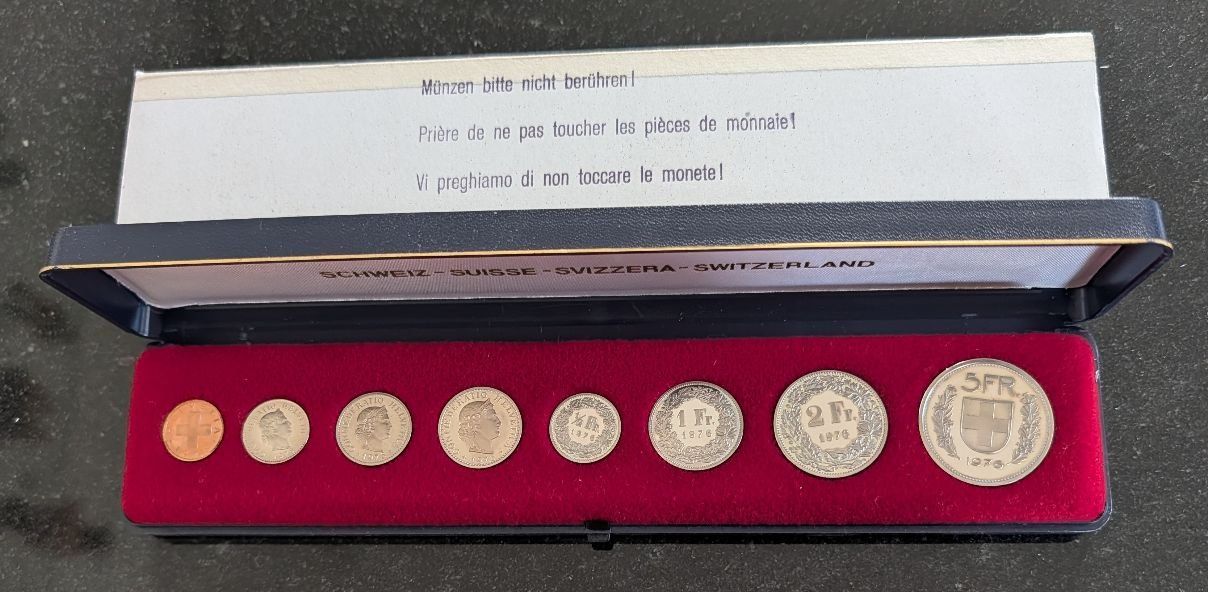 Tutti le monete: CH - Münzsatz 1976 pp – Nuovo (secondo la descrizione) da Arch venduto da moneyswiss
