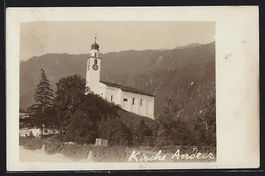 Andeer, Kirche, von der Strasse gesehen
