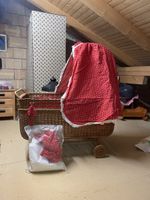 Kinderwagen Korb Stoff rot gute Zustand