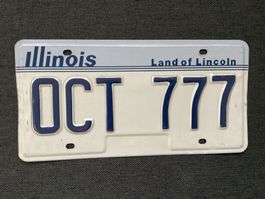 🇺🇸🇺🇸 USA Nummernschild #  ILLINOIS - 777 # 🇺🇸🇺🇸