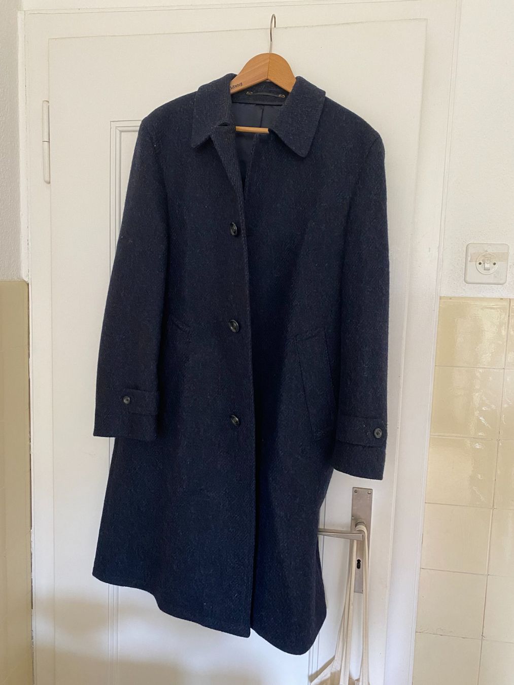 Cappotti: Vintage Wintermantel Louisoder by Kynoch, dunkelblau – Usato da Basel venduto da jeb_c2vd 4