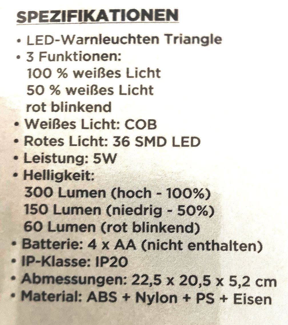 Autos: Auto Warndreieck LED oder Beleuchtung – Neu und originalverpackt aus St. Gallen von schnaeppchen-preise 2