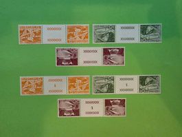 1950 Zwischenstege S60-S62 ohne und mit Nummer, postfrisch**