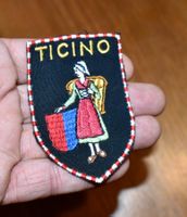 VINTAGE Badge TICINO nos ST. GALLER STICKEREI tracht
