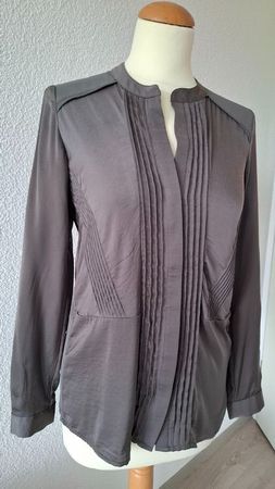 H&M Bluse, Grösse 34, Khaki-grau, Top Zustand, Herbst