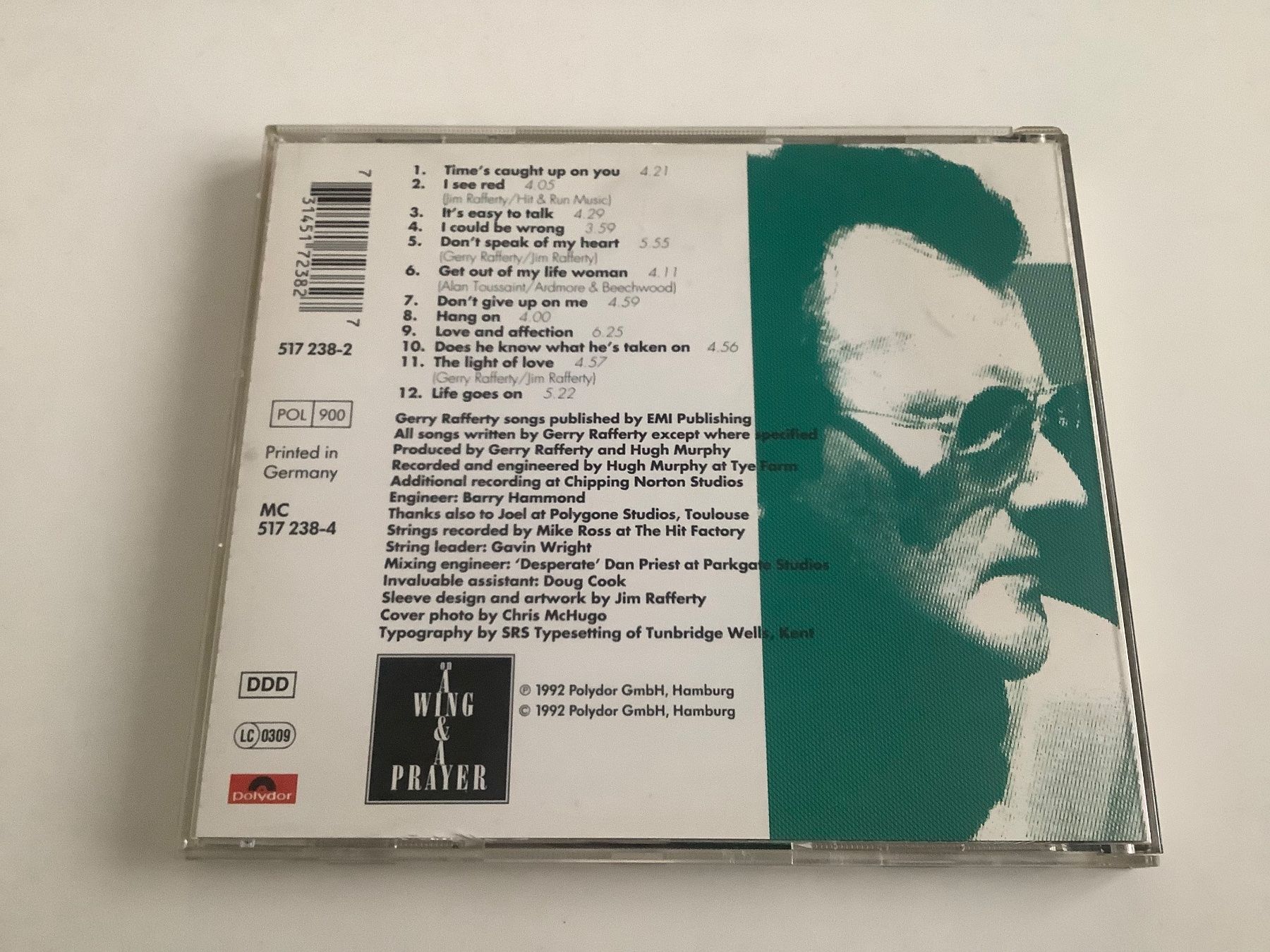 CD: Gerry Rafferty / On a Wing & a Prayer / 1992 – Usato da Dübendorf venduto da Shreck 1