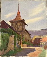Aquarell, Eugéne-Louis Jacot Guillarmod (1872-1958)