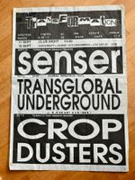 Original 90er K-Plakat SENSER Transglobal Underground TRANSF