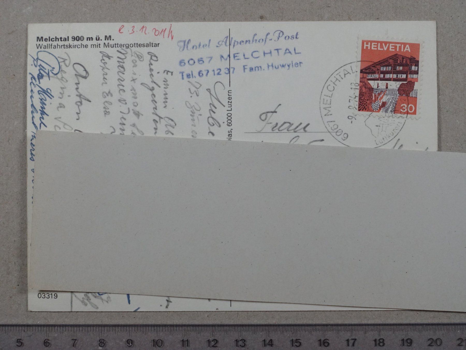 Cartoline postali: Engelberg, 1974 – Usato da Lenzburg venduto da fh1 1