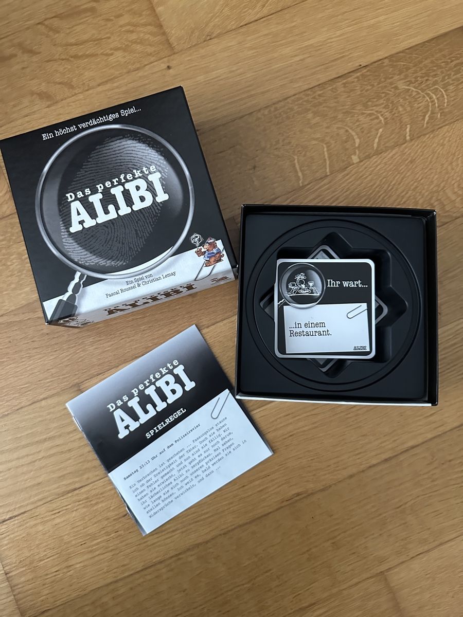 Spiele: Spiel Das perfekte Alibi – Neu (gemäss Beschreibung) aus Schüpfen von Poly_pi 2