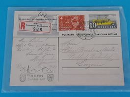 Postkarte Schw.Automobil-Postbureau mit Zusatzmarke