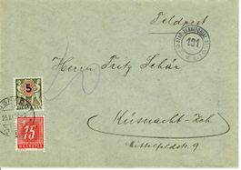 Brief, Feldpost mit Nachporto