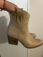 Stivaletti Lorraferres donna beige con paglia tacco 37