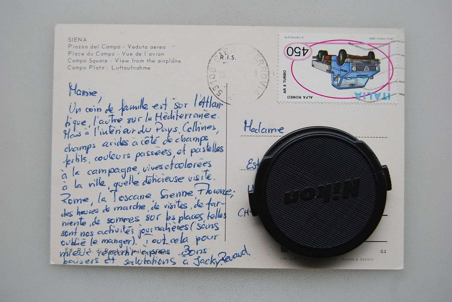 Cartoline postali: AK Siena - Piazza del Campo 1986 – Usato da Rüfenacht BE venduto da Toro06 1