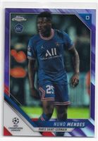 Nuno Mendes 2021-22 Topps Chrome UCL Purple RC PSG 232/250