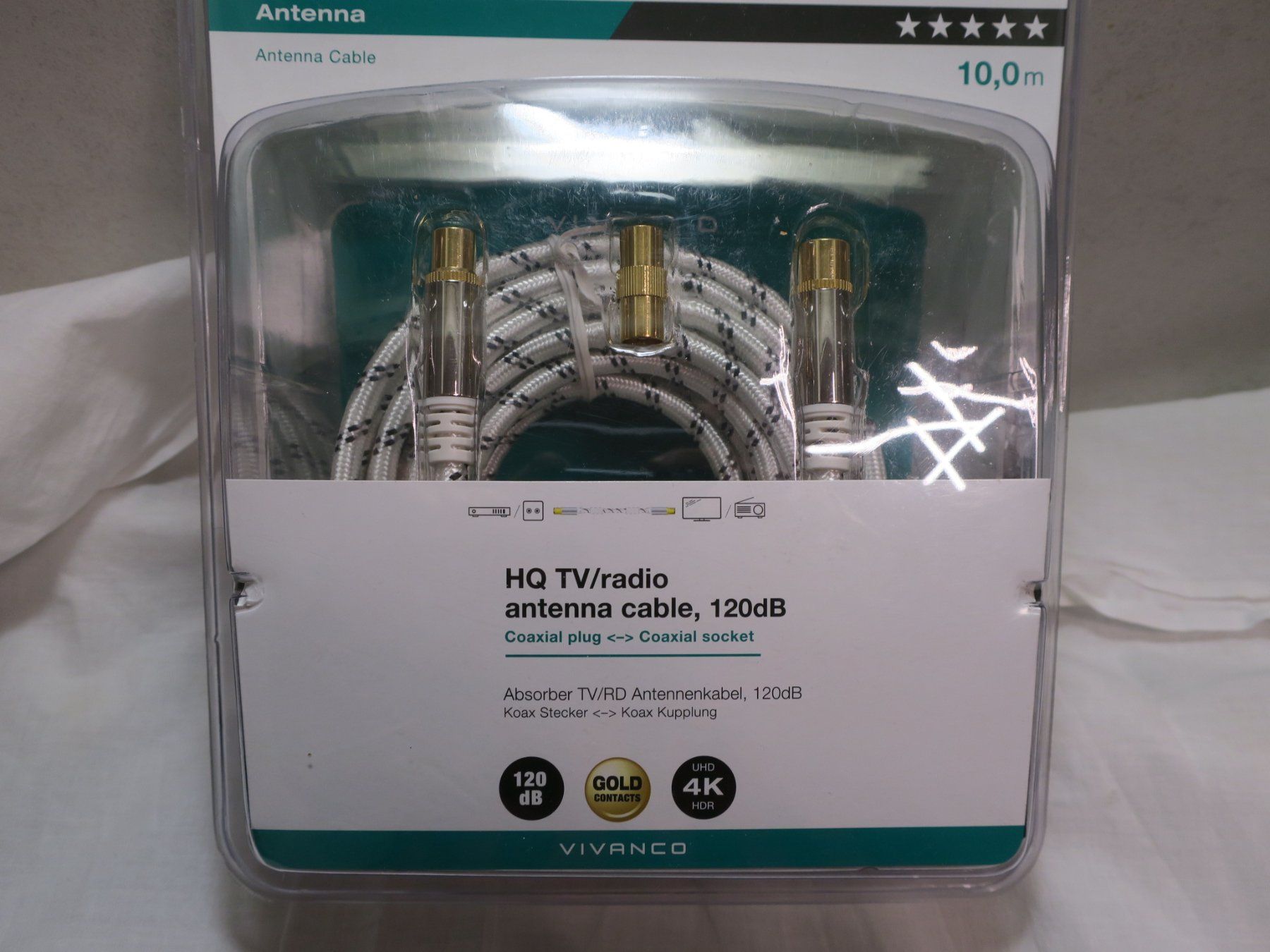 Cavi: HF- TV oder Radio/Tuner Anschlusskabel  10 m mit Ferrite – Nuovo e nell'imballaggio originale da Oberdorf NW venduto da hewi52 4