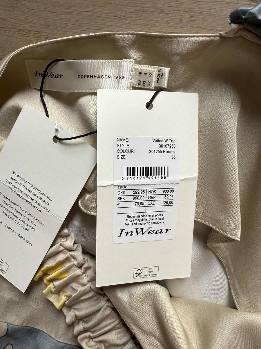 Tops: New satin top InWear, size 36 – Neu und originalverpackt aus Zug von Nat.yushkevich 5