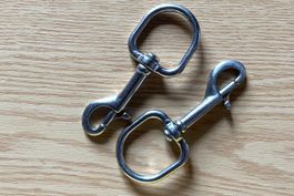 2 x Stahlkarabiner 110mm Marine-Edelstahl