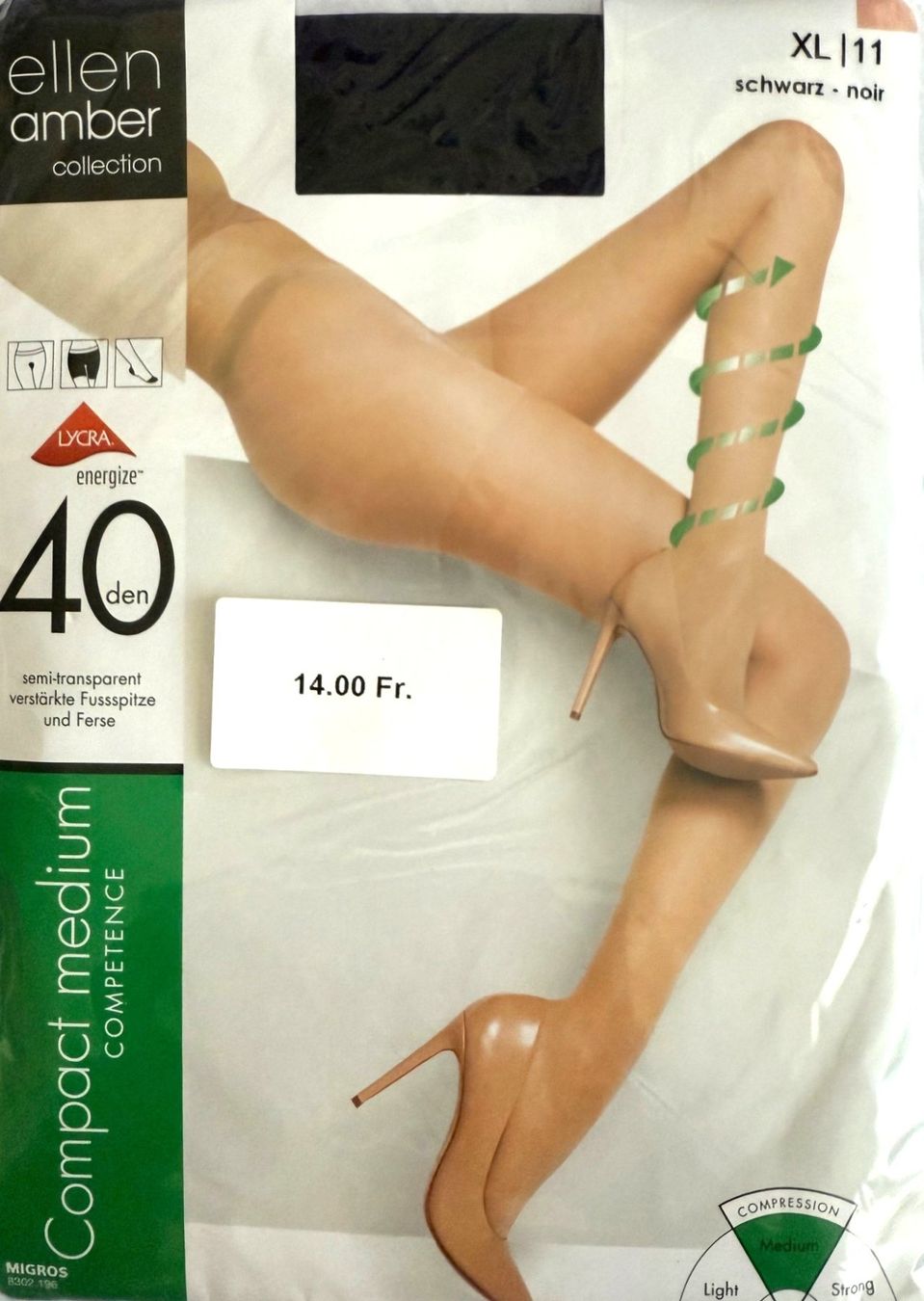 Ellen Amber Calze & Collant: Strumpfhose ellen amber Compact medium – Nuovo e nell'imballaggio originale da Menziken venduto da ABA60