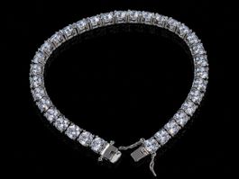 Bracelet rivière en argent 925 – Pierres synthèse brillantes