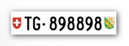 Kennzeichnen / Kontrollschild / Autonummer  TG 898898
