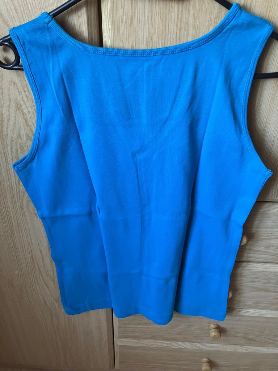 Tom Tailor Top: Tom Tailor Damen Top Grösse L, Blau, Baumwolle – Nuovo (secondo la descrizione) da Einsiedeln venduto da zue_82pm 2