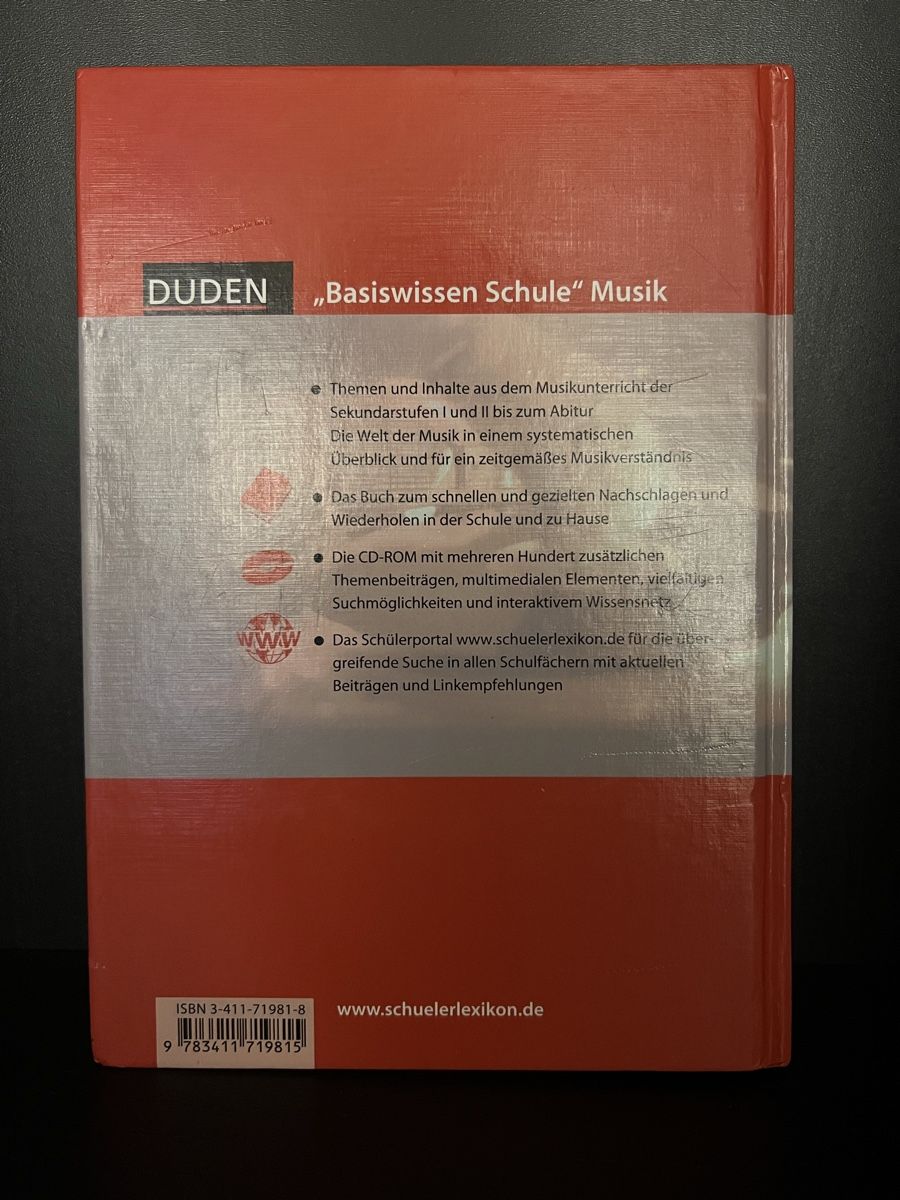 Libri: Musik Duden Basiswissen Schule - mit CD-Rom – Usato da Zürich venduto da rigani 1
