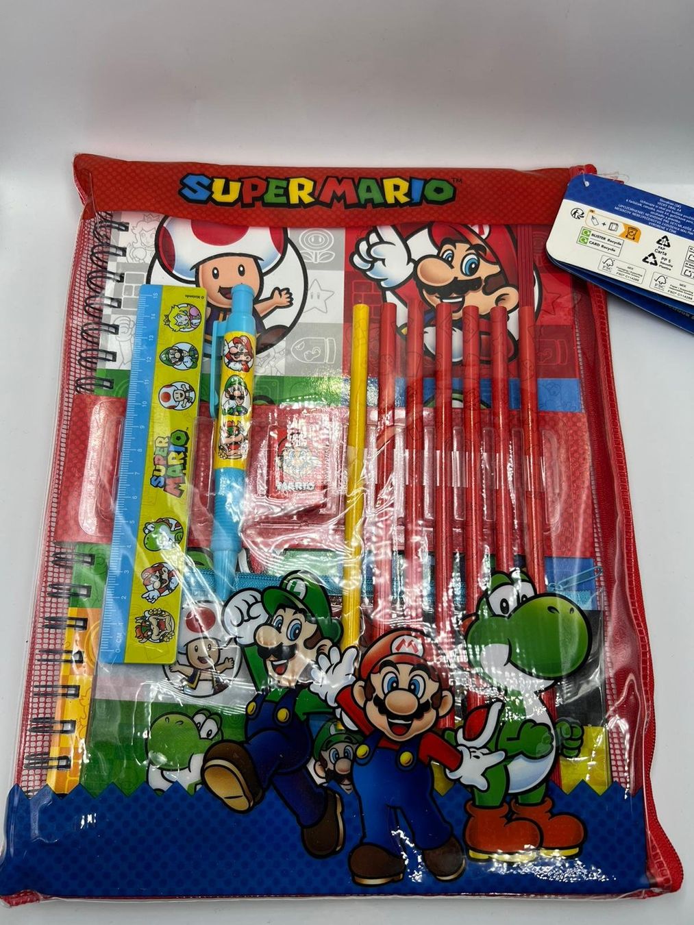 Matite, matite colorate & gessi: Super Mario Schreibwaren Set, 11-teilig, Neu, Schule – Nuovo e nell'imballaggio originale da Emmen venduto da VK-Retail 2