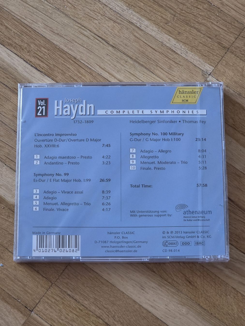 CD: Neue CD: Joseph Haydn Complete Symphonies Vol 21 – Nuovo e nell'imballaggio originale da Aesch BL venduto da immon 1