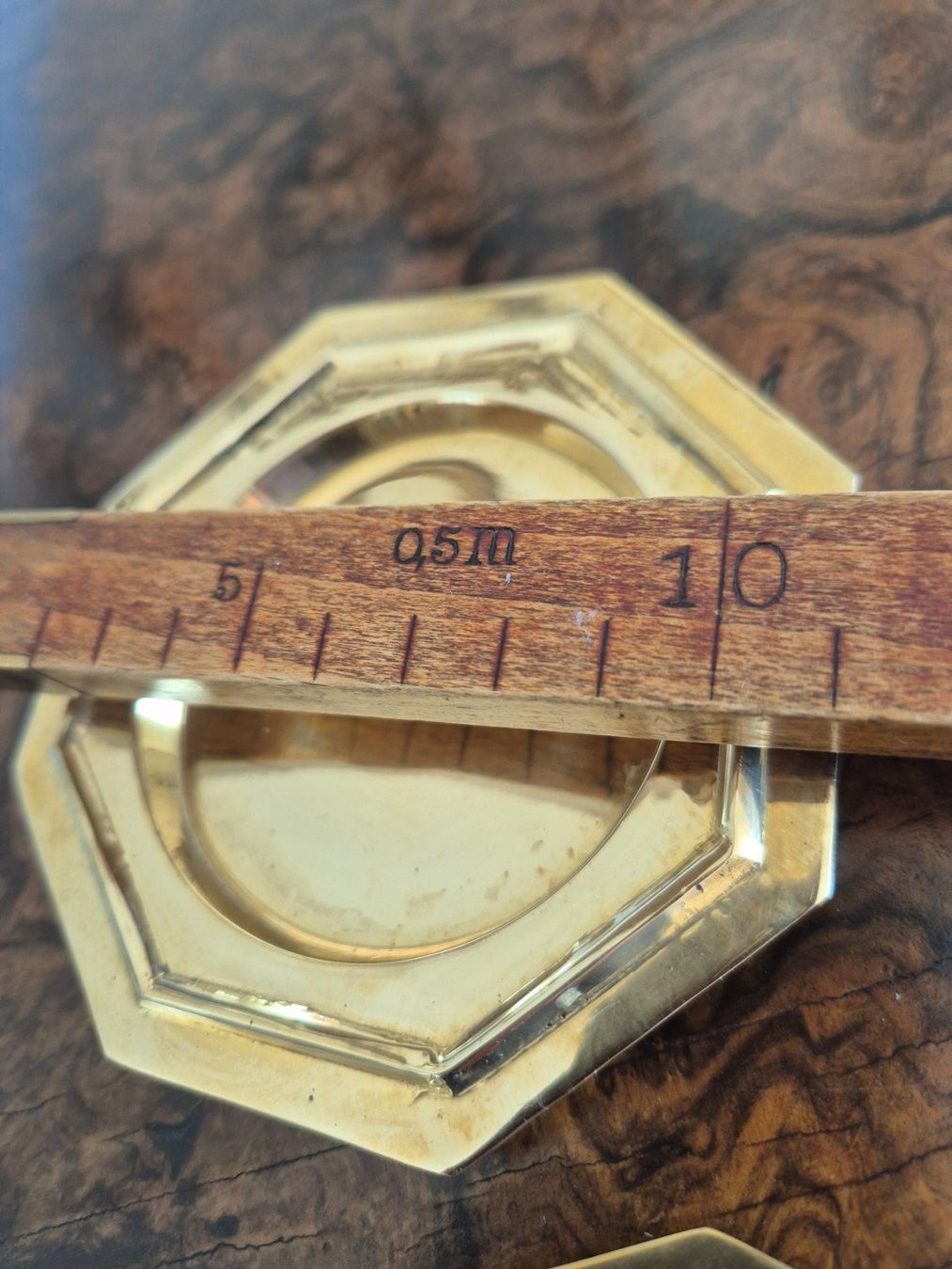 Sottobicchieri: 6 Untersetzer Messing achteckig – Usato da Bern venduto da aronari 8