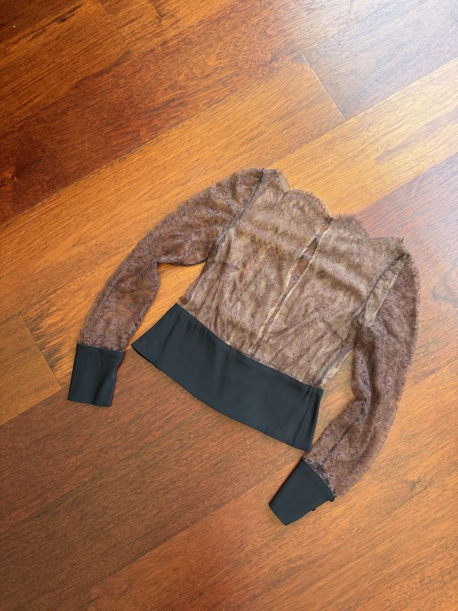 La Perla Tops: Haut La Perla en dentelle marron taille 42 – Neu (gemäss Beschreibung) aus Genève von iry_67wr