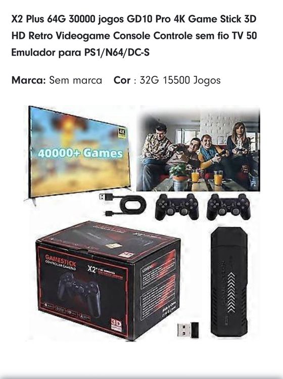Console de jeu Émulateur avec 520 jeux - Écran 3 pouces HD - Autonomie