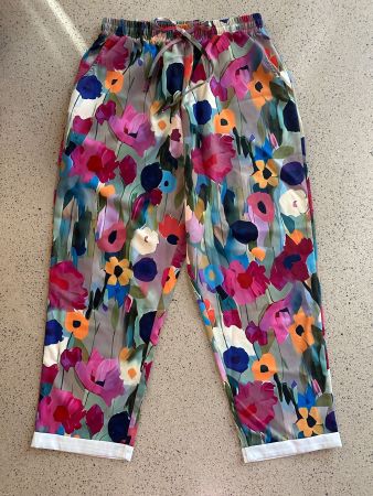 Bunte Blumen Hose für Damen
