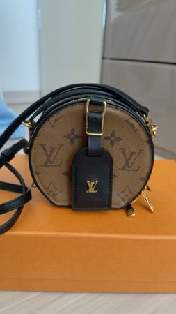 Louis Vuitton Tasche rund Monogram schwarz/braun neuwertig