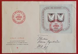 100 JAHRE BASLER TAUBE BLOCK W23 BASEL WIL ST. GALLEN 1945