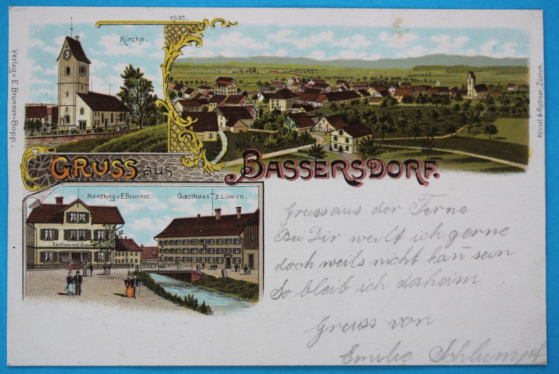 Cartoline postali: BASSERSDORF LITHO AK – Usato da Lotzwil venduto da pirolh