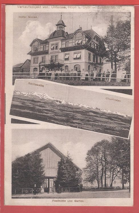 Wuppenau - Hotel Nollen mit Festhütte und Garten - 1913 (Gebraucht) in ...