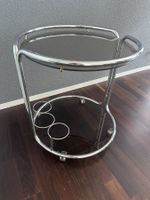 Vintage Servierwagen 70er – Chrom & Rauchglas