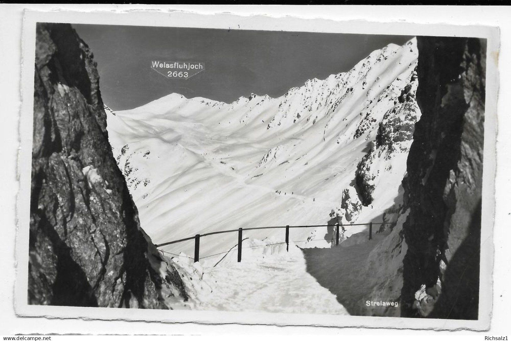 Cartoline postali: Route Weissfluhjoch, Strelapass – Usato da Hefenhofen venduto da Richsalz